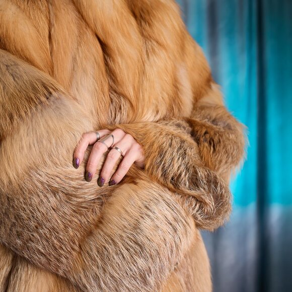 Amazing Red Fox Fur Coat Vintage 80's - Picture 10 of 13